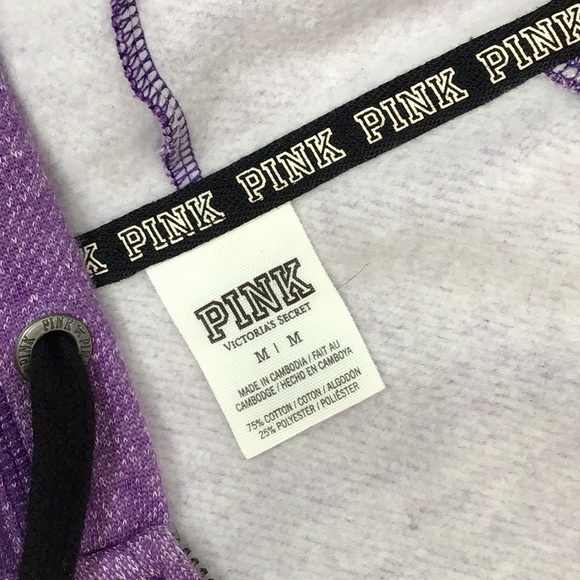 VS Pink purple zip front cardigan jacket M - Picture 9 of 11